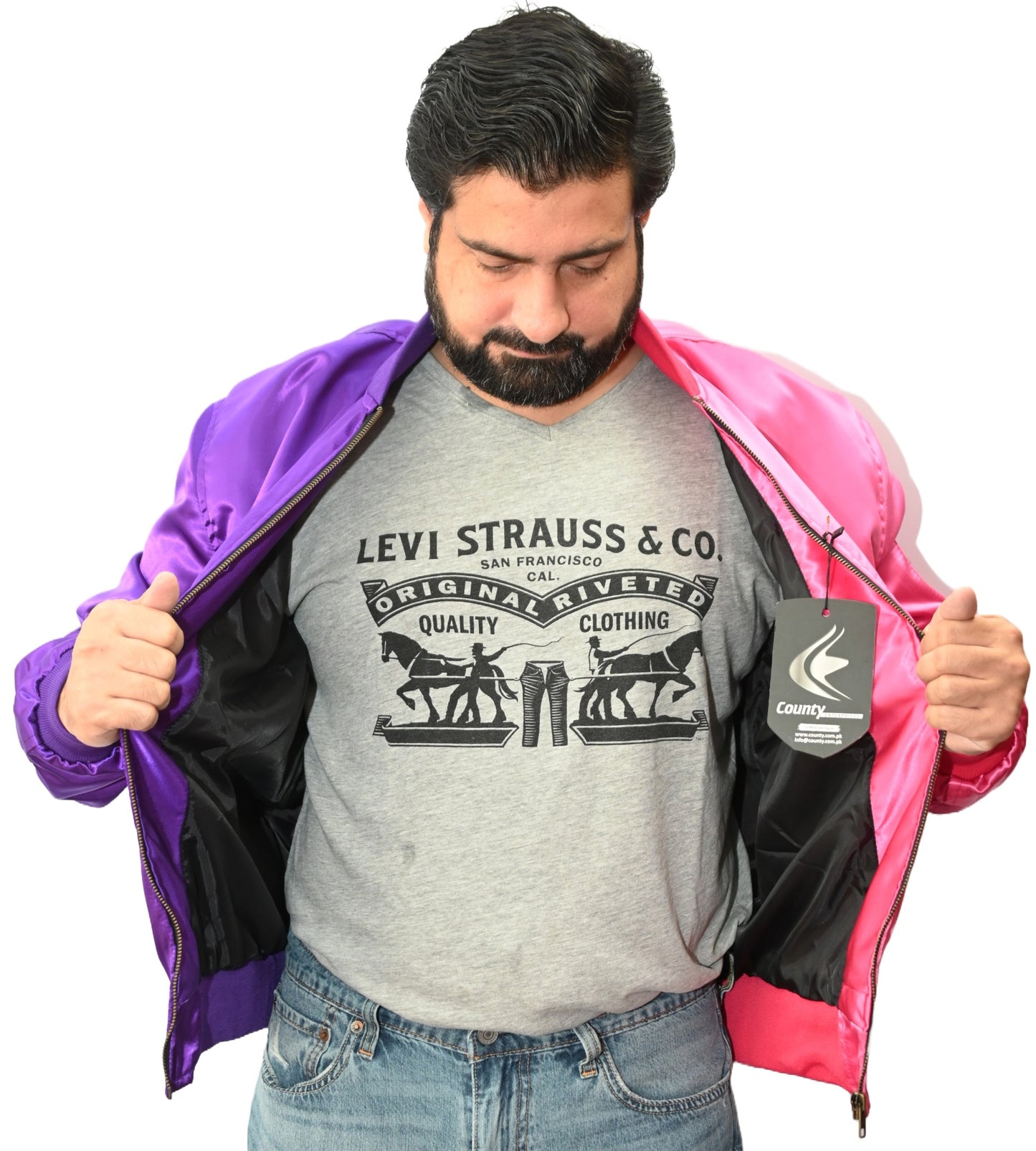 Letterman Varsity Bomber Jacket Sports Wear Hot Pink and Purple Satin