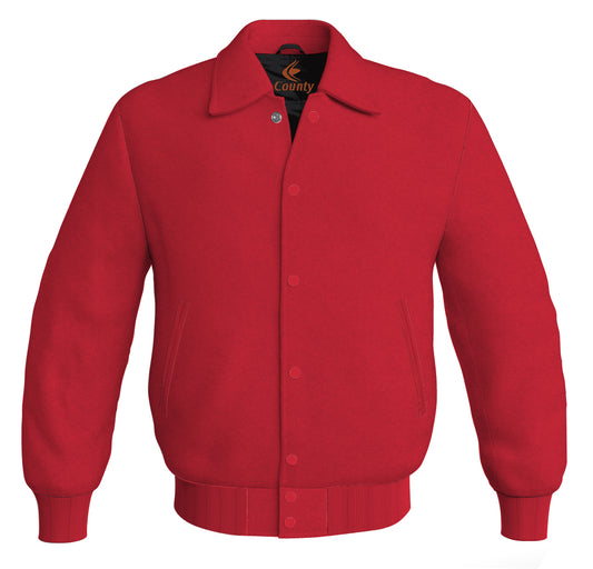 Letterman Baseball Classic Varsity Jacket Sports Wear Red Satin