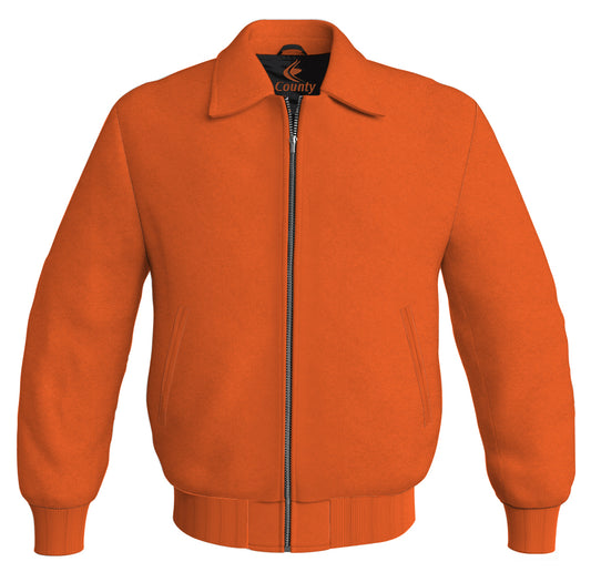 Letterman Baseball Bomber Classic Satin Jacket Sports Wear Orange