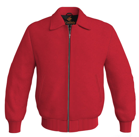 Letterman Baseball Bomber Classic Satin Jacket Sports Wear Red