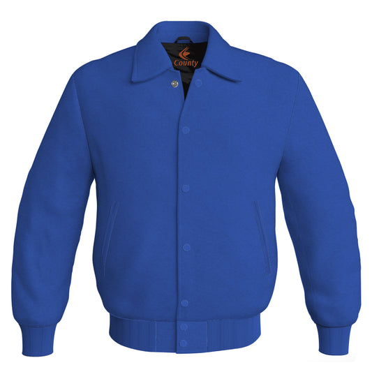 Letterman Baseball Classic Varsity Jacket Sports Wear Royal Blue Satin
