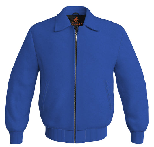 Letterman Baseball Bomber Classic Satin Jacket Sports Wear Royal Blue