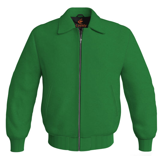 Letterman Baseball Bomber Classic Satin Jacket Sports Wear Green