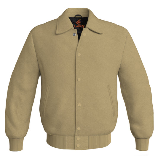 Letterman Baseball Classic Varsity Jacket Sports Wear Cream Ivory Satin
