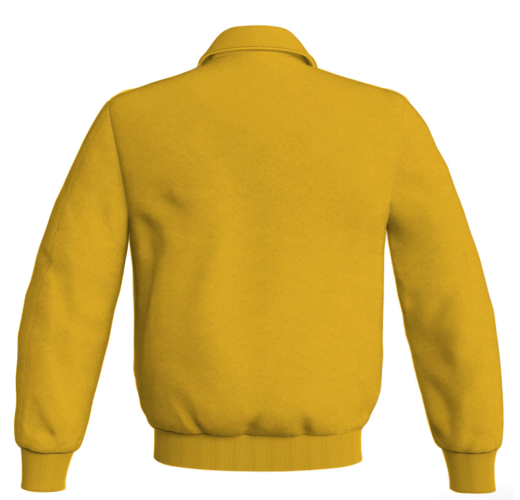 Letterman Baseball Classic Varsity Jacket Sports Wear Yellow/Gold 