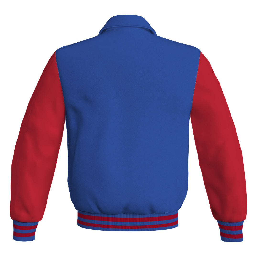 Letterman Varsity Classic Jacket Blue Body and Red Leather 