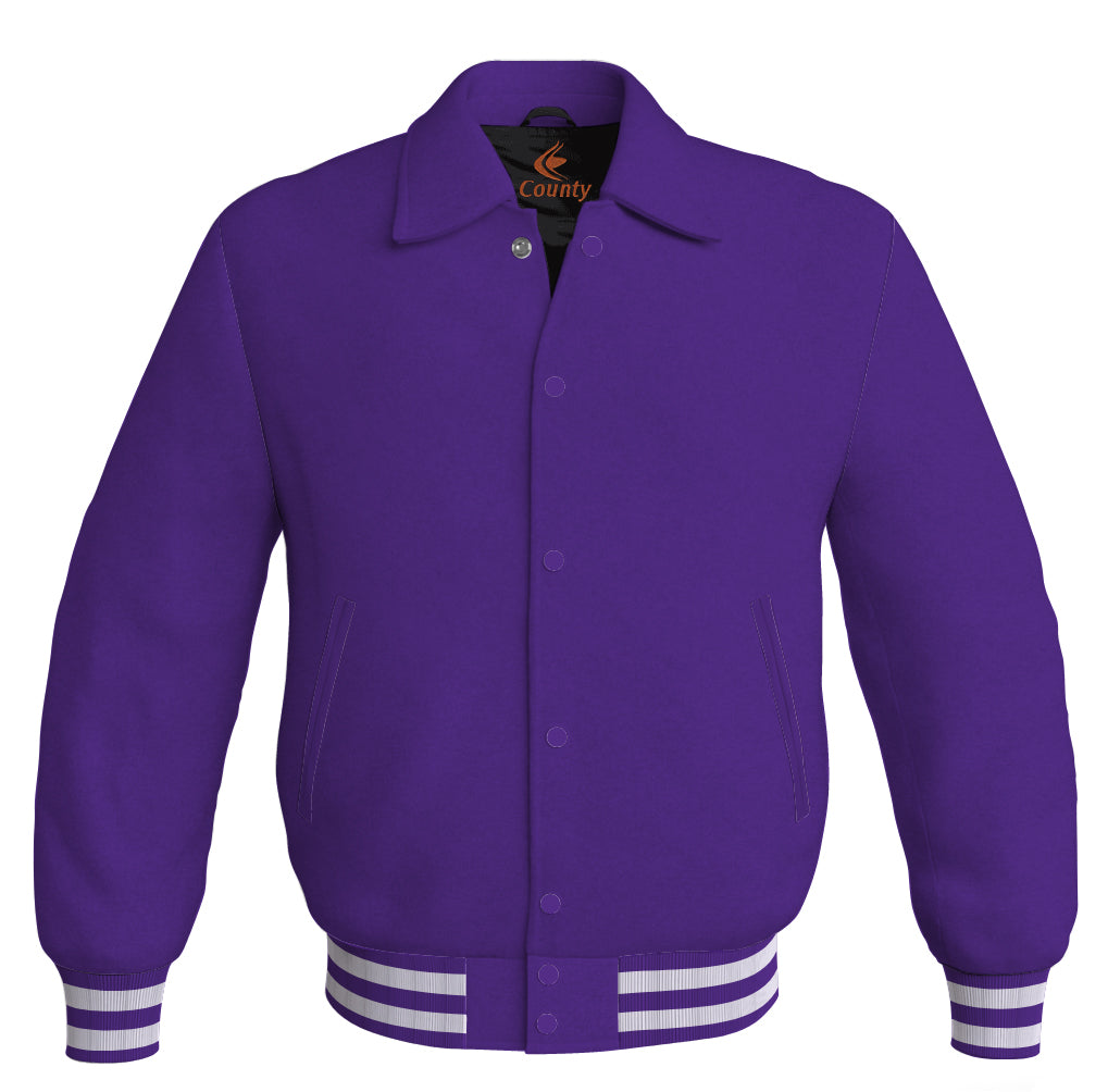 Varsity Jacket Purple Classic Satin Jacket Mens Letterman Jacket