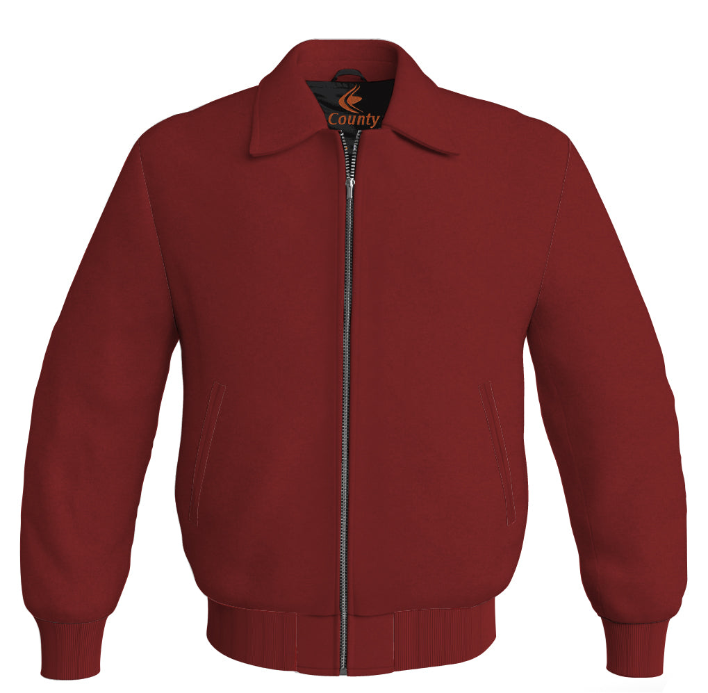 Letterman Baseball Bomber Classic Satin Jacket Sports Wear Maroon