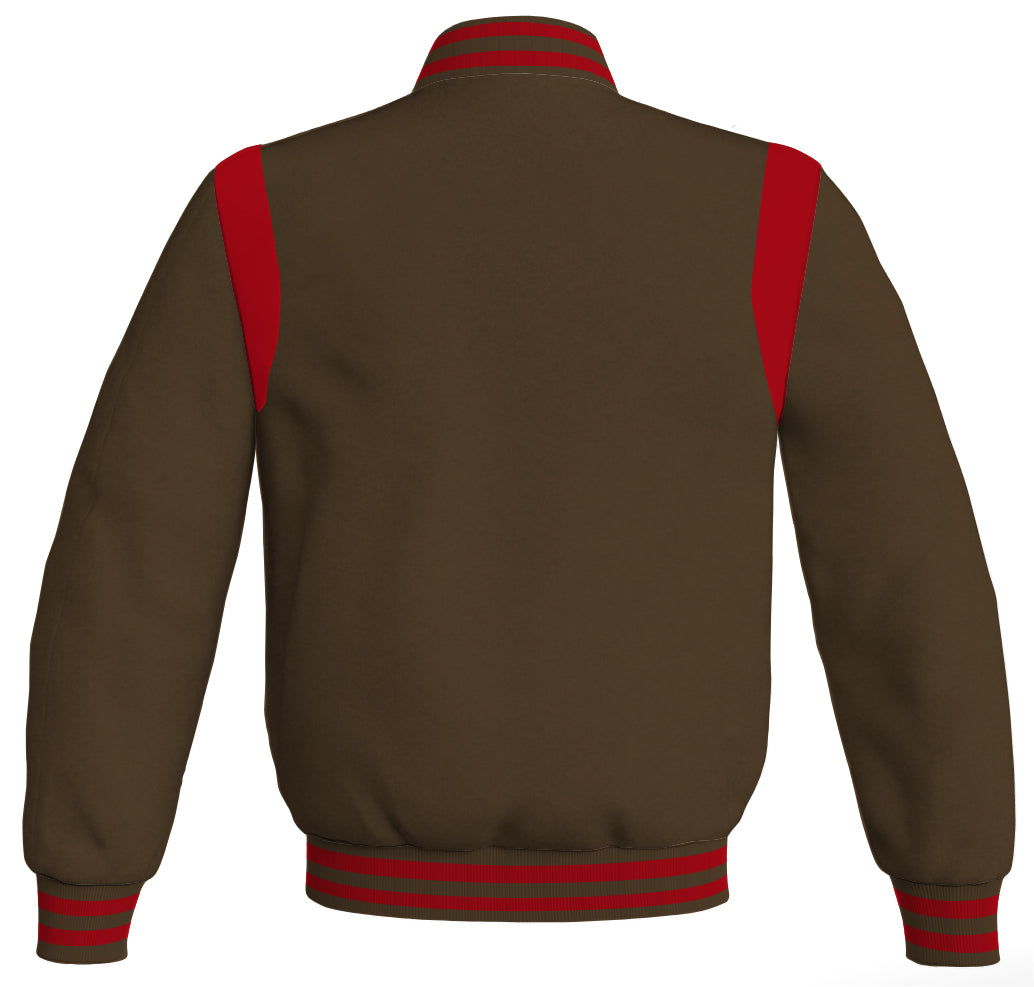 Retro Jacket Brown Body Red Leather Inserts