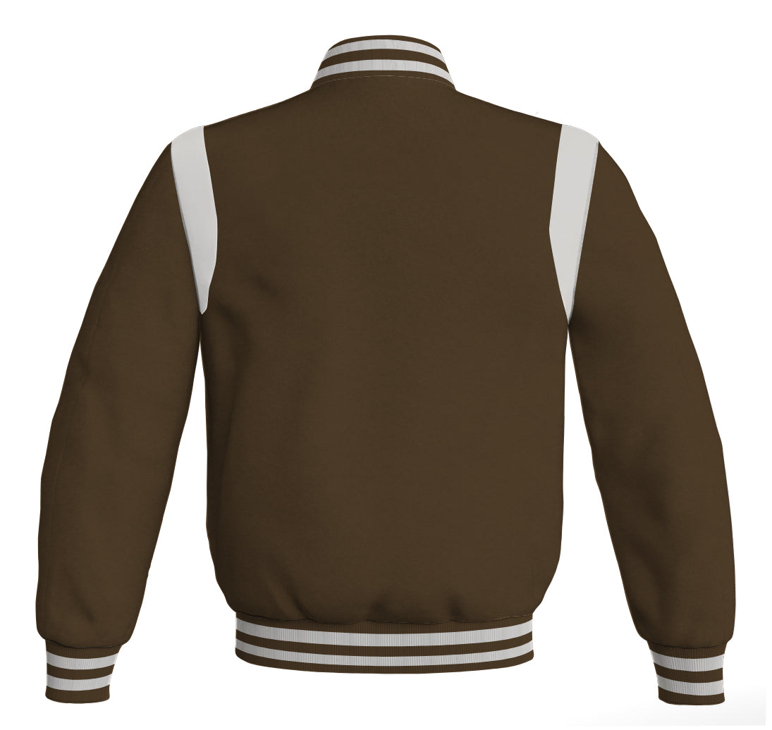 Jacket Brown Body White Leather Inserts