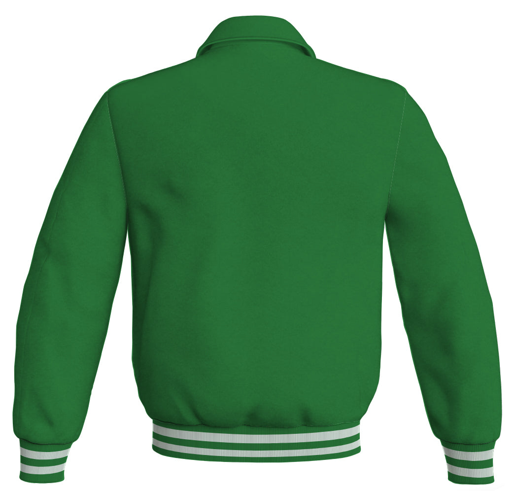 Varsity Jacket Green Classic Satin Jacket Mens Letterman Jacket