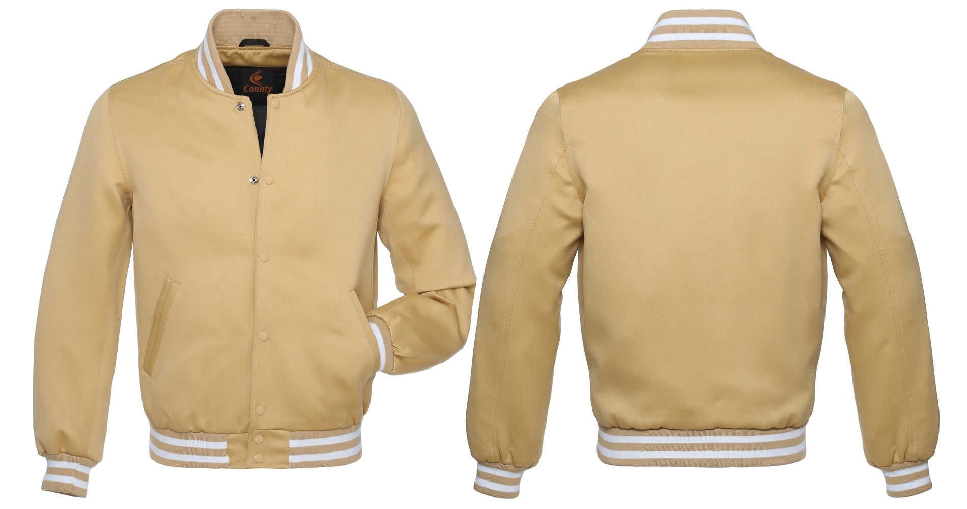 Mens Jacket Varsity Ivory Satin Jacket Mens Letterman Jacket