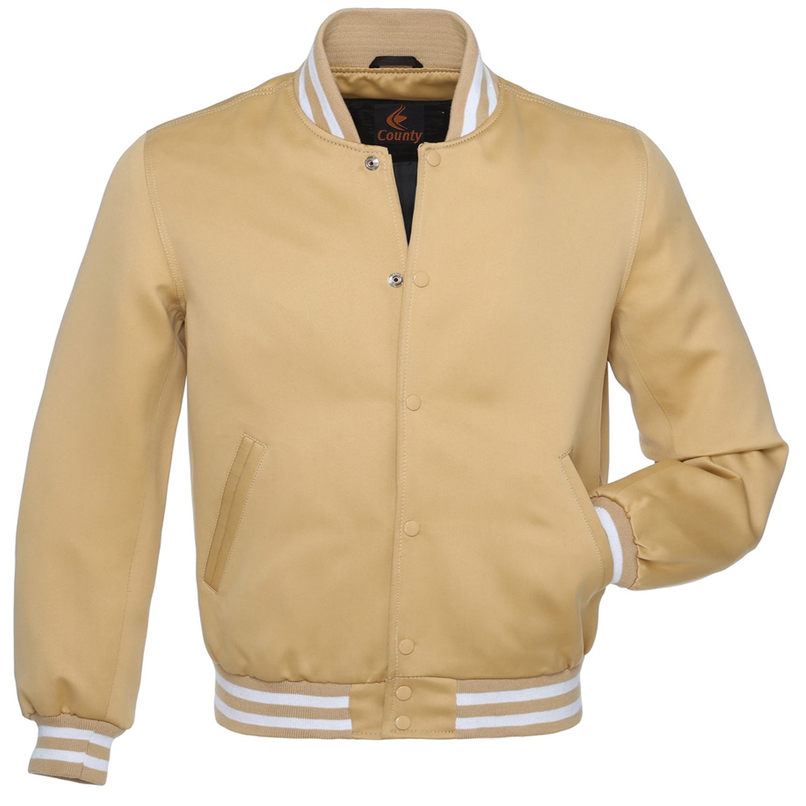 Mens Jacket Varsity Ivory Satin Jacket Mens Letterman Jacket