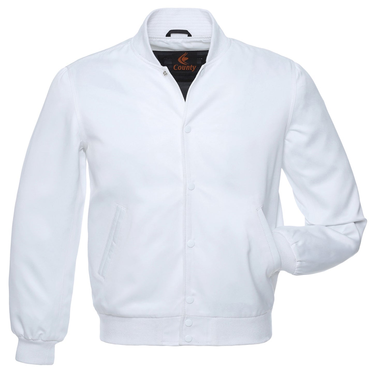 Varsity Jacket Mens White Satin Jacket Mens Letterman Jacket