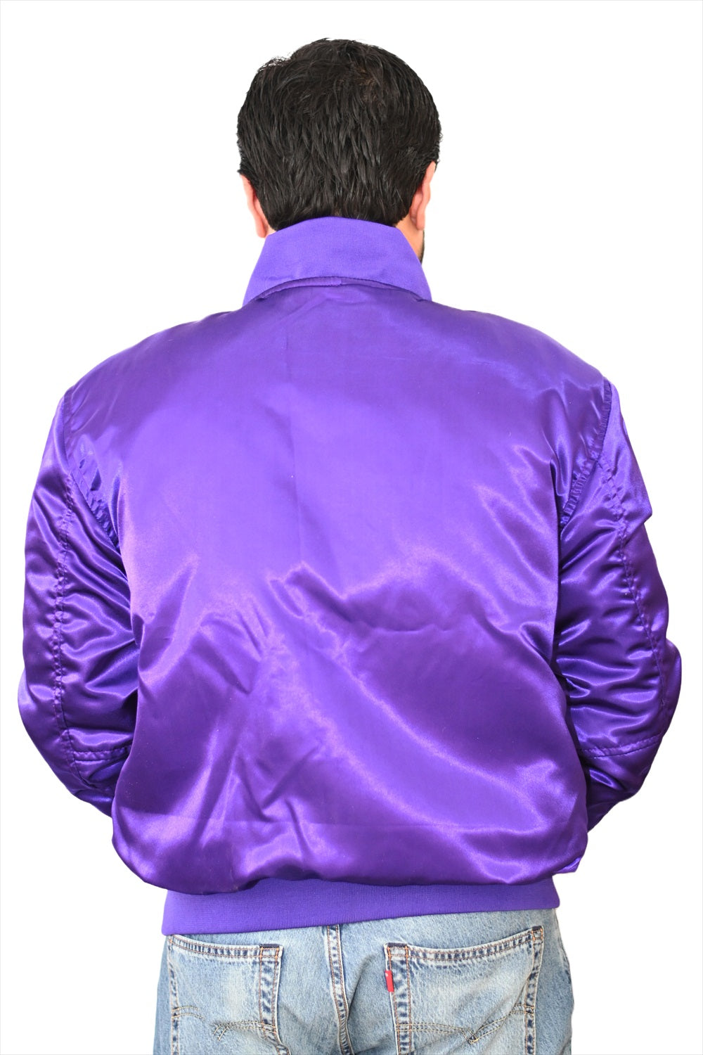 Letterman Jacket Purple Satin Jacket Ladies Varsity Jacket