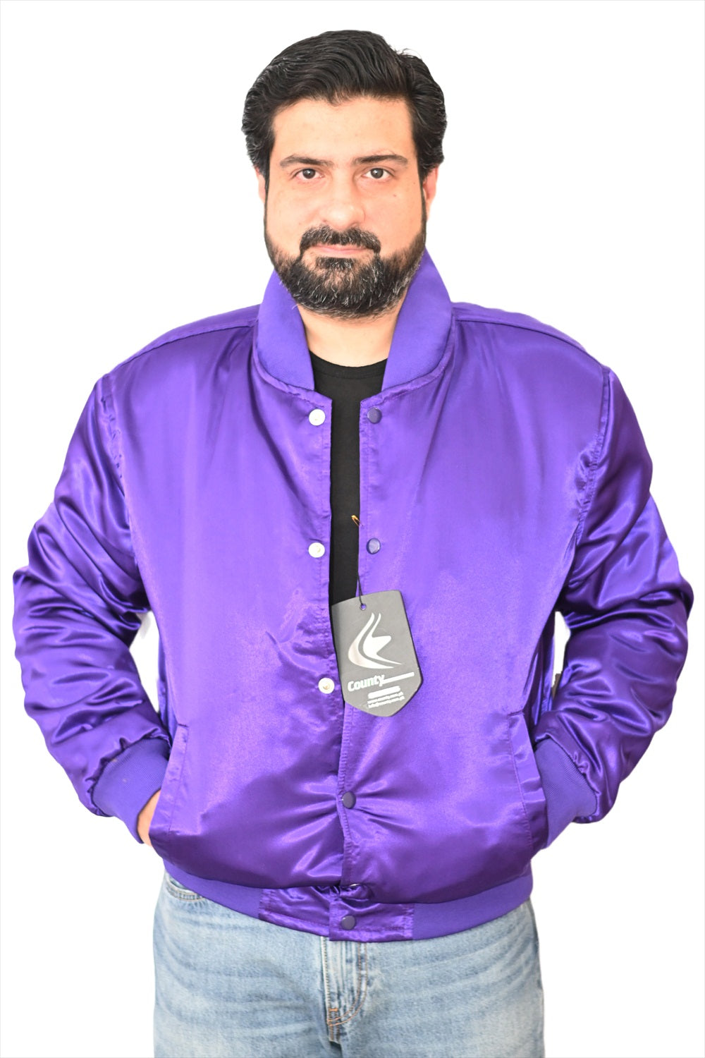 Letterman Jacket Purple Satin Jacket Ladies Varsity Jacket