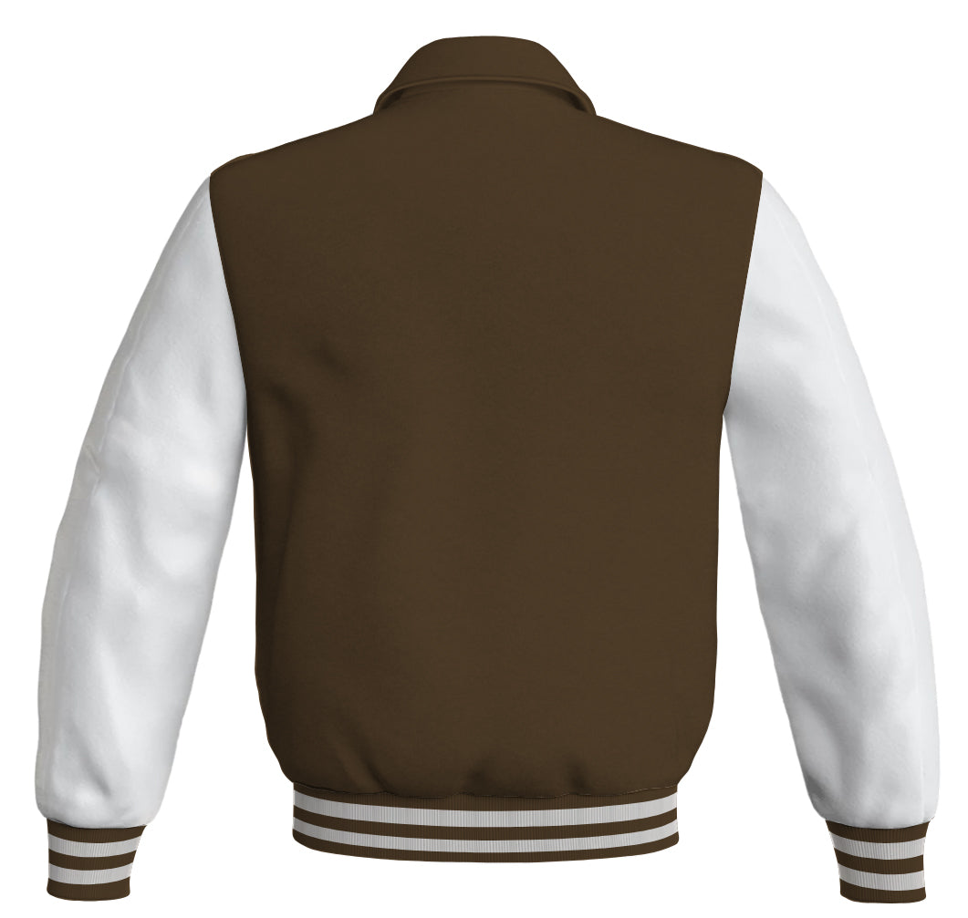 Letterman Varsity Classic Jacket Brown Body and White Leather 